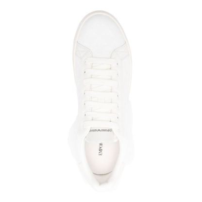 Nylon Sneakers with Jacquard All-Over Eagle