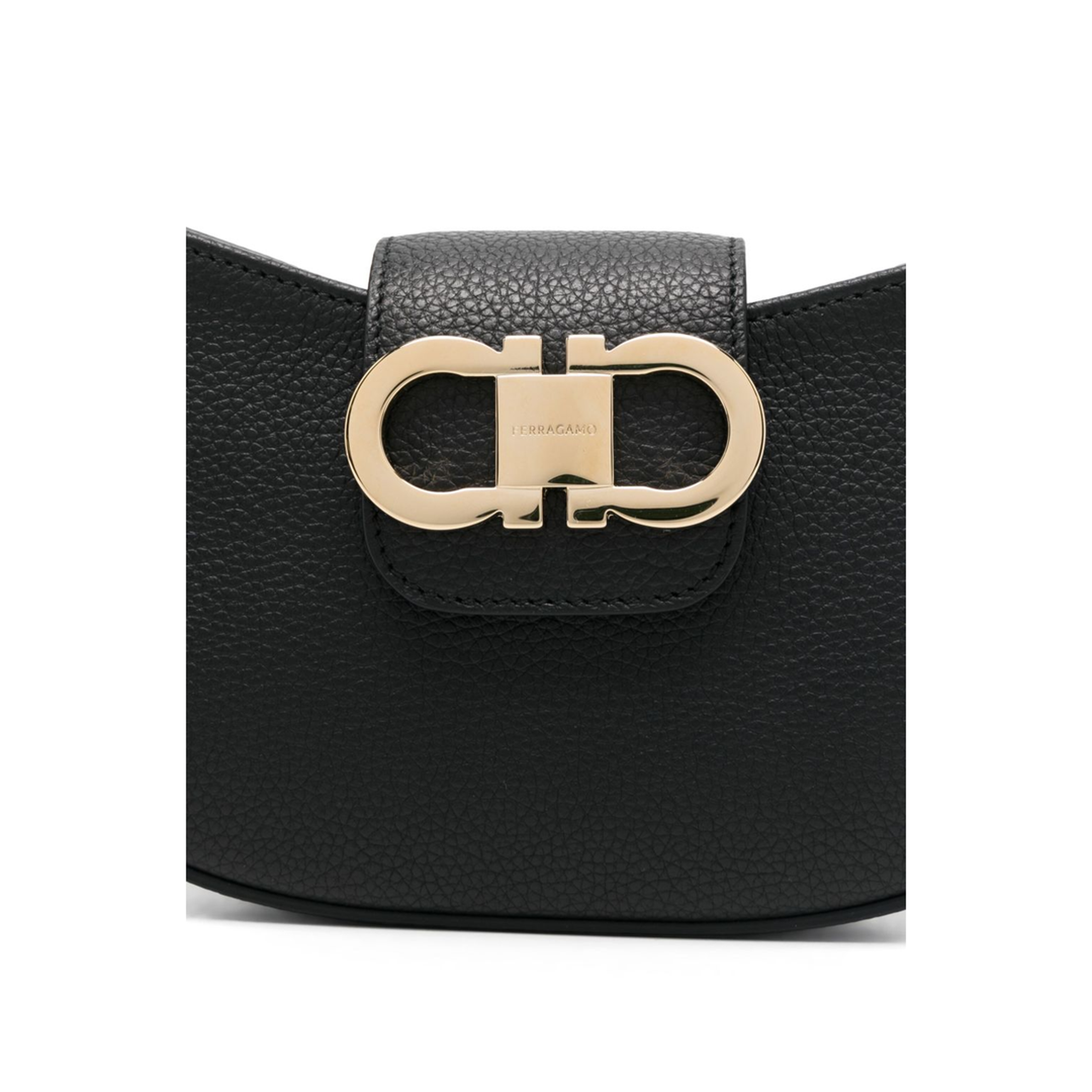 Minibag Double Gancino Small Leather Goods Black