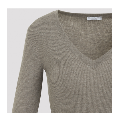 MAYFEYR - Brunello Cucinelli - Ribbed V-Neck Sweater - M9A822212P