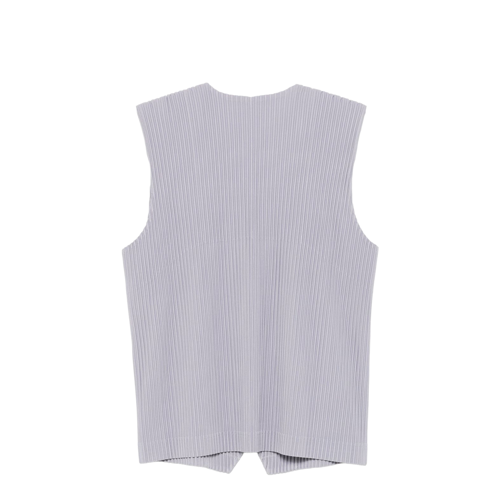 Grey Front Button Fastening V-Neck Sleeveless