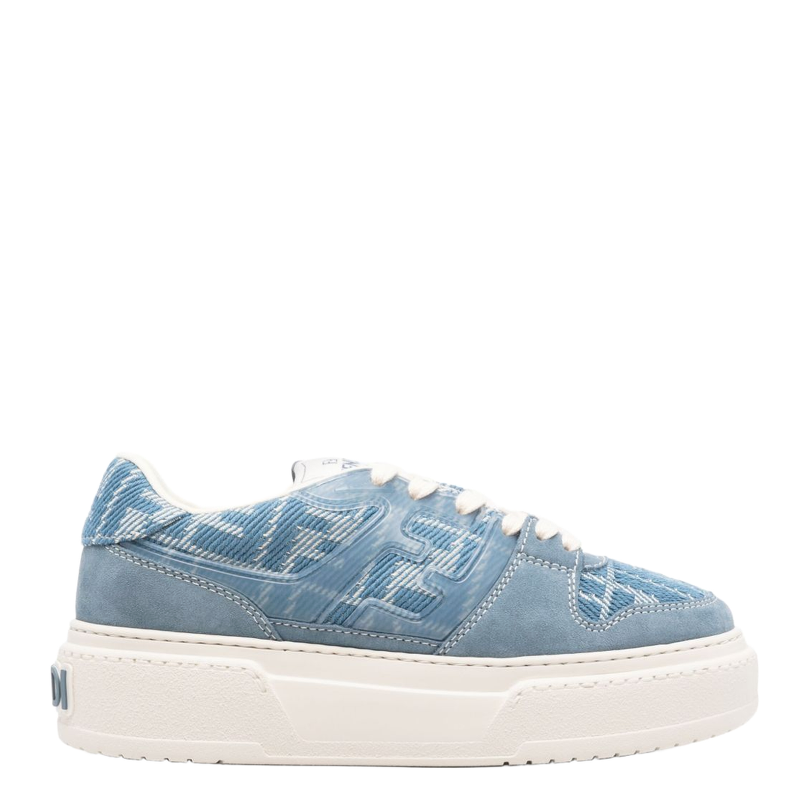 Cerulean Blue Front Lace-Up Fastening Platform Sole FF Motif