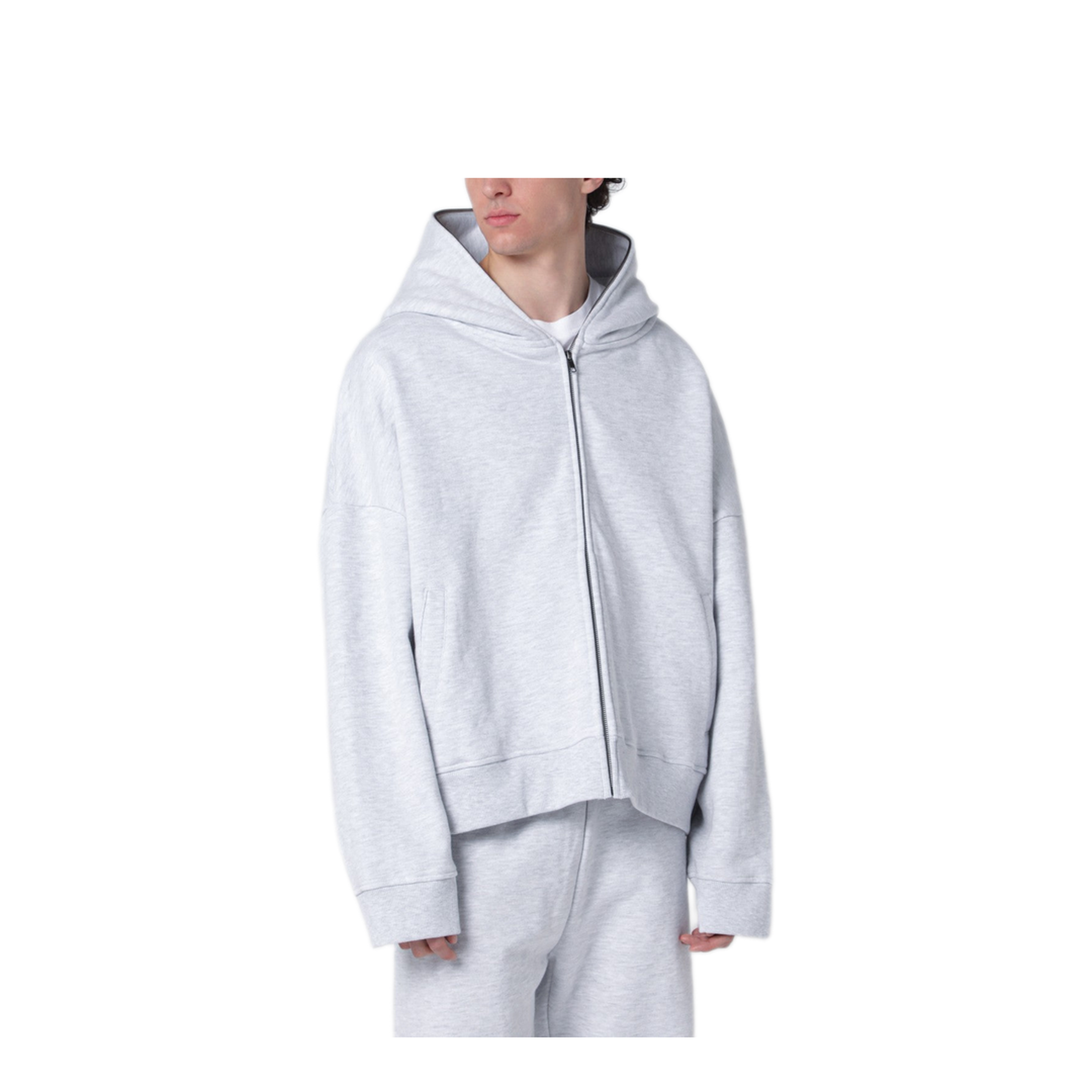 MAYFEYR - Entire Studios - Grey Cotton Zip Up Hoodie - ESSS26HO03012UCO0497