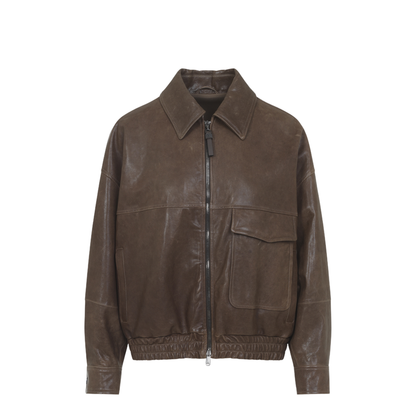 Leather Bomber Jacket