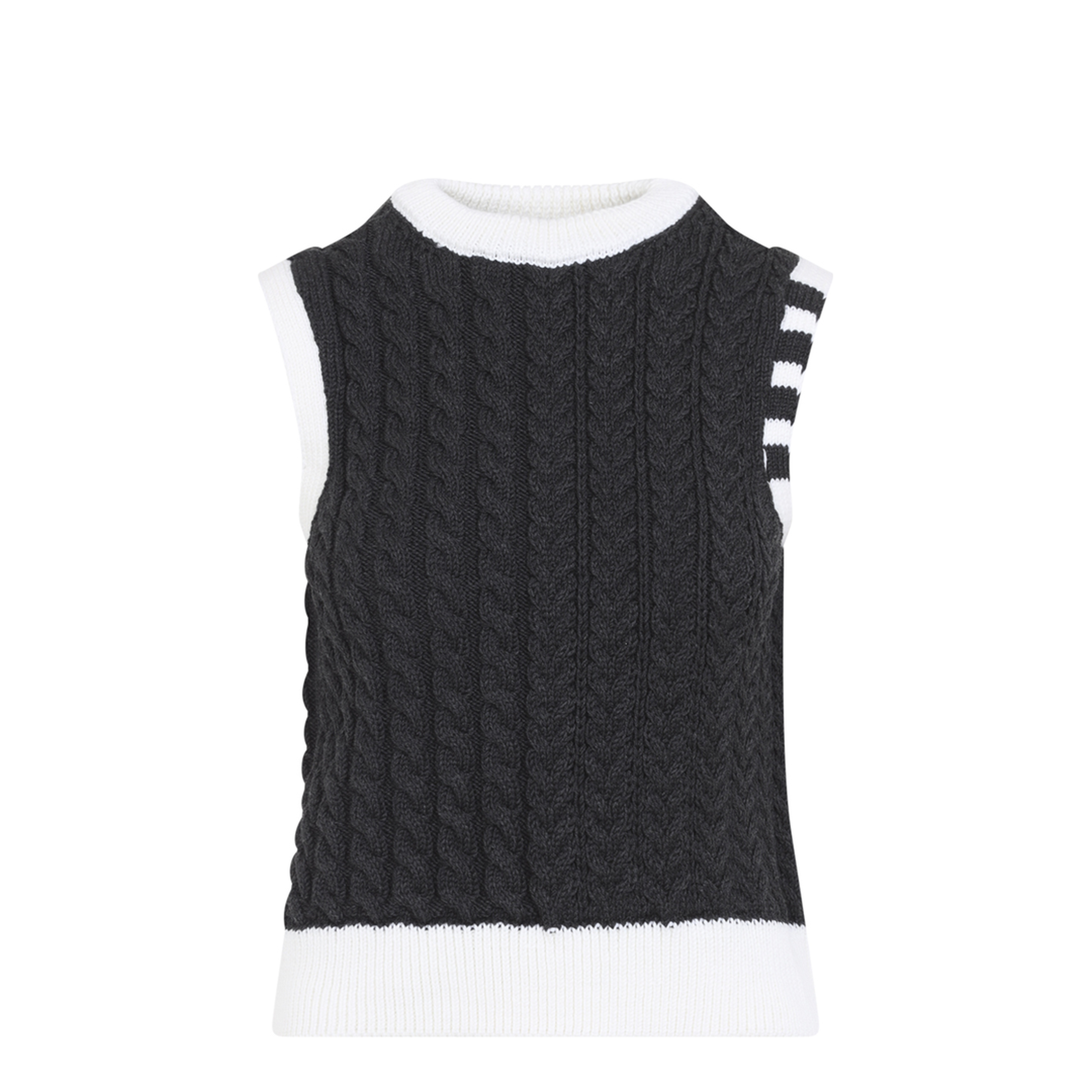 MAYFEYR - Thom Browne - Aran Cable Shell Top - FKV237AY1024025