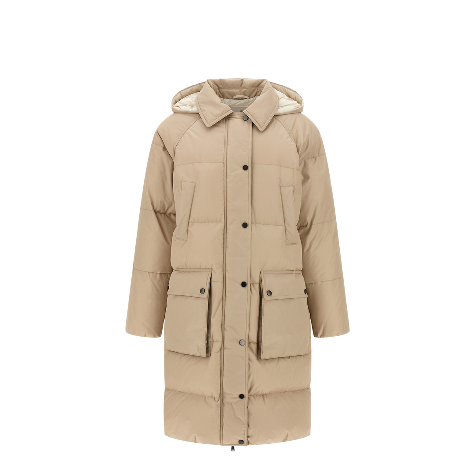 Shiny Zipper Pull Down Jacket