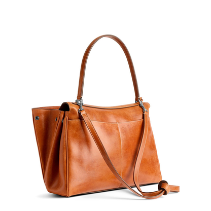 Rodeo Medium Vegetal Tanned Lambskin Handbag - Tan Cowboy