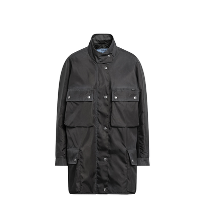 Lead-colored Washed Re-Nylon Raincoat