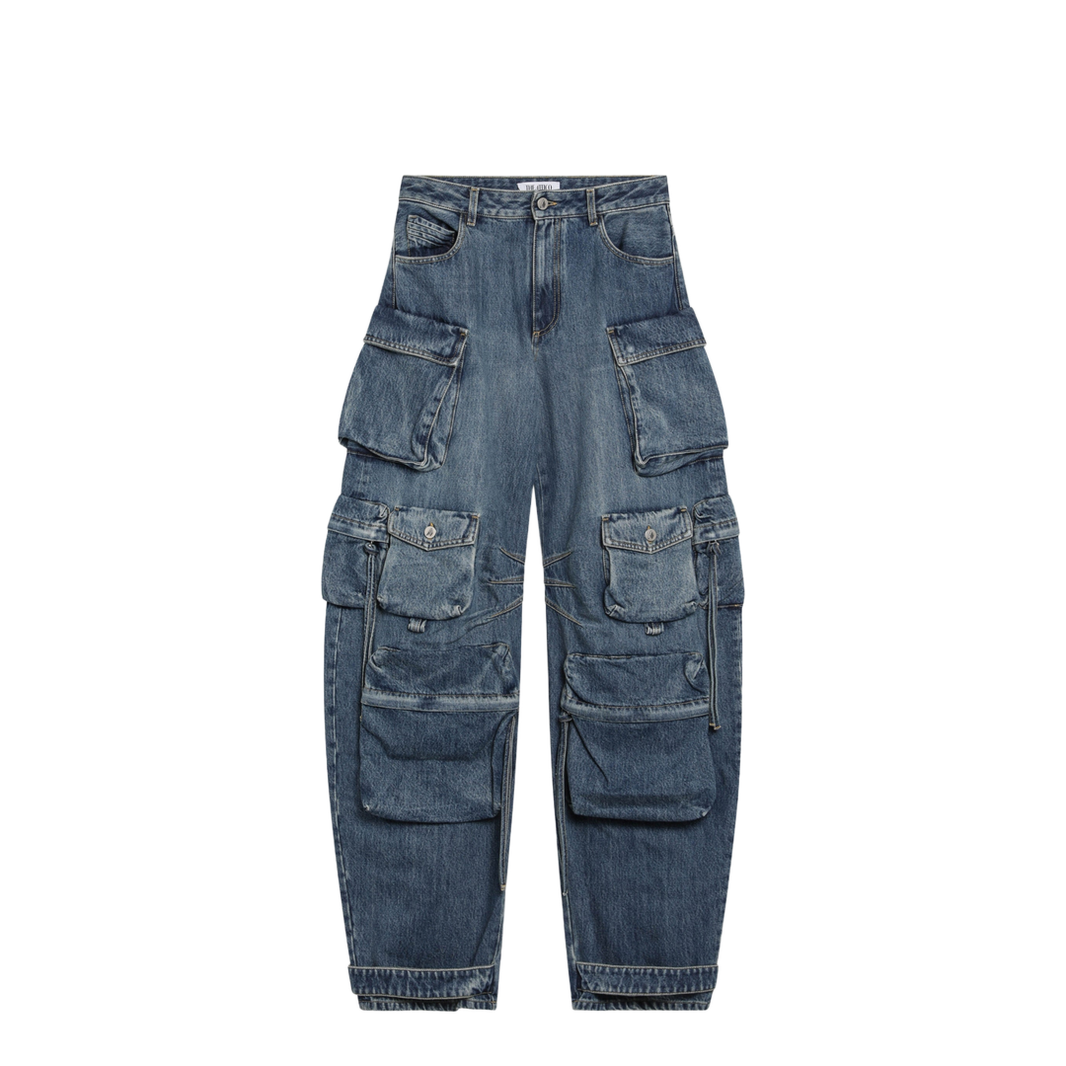 MAYFEYR - The Attico - Fern Washed Blue Cargo Trousers - 261WCP00084DDD122AA676
