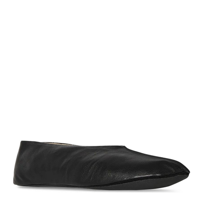 Black Pointed Toe Slip-On Design
