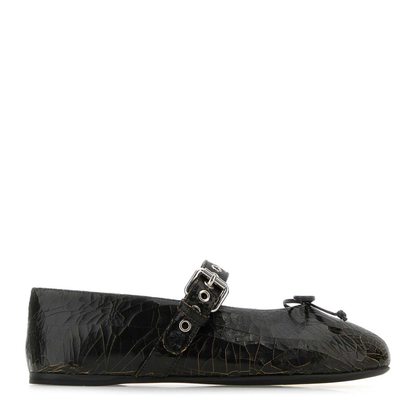 MAYFEYR - Miu Miu - Black Leather Ballerinas - 5F210EF0055TZF0192
