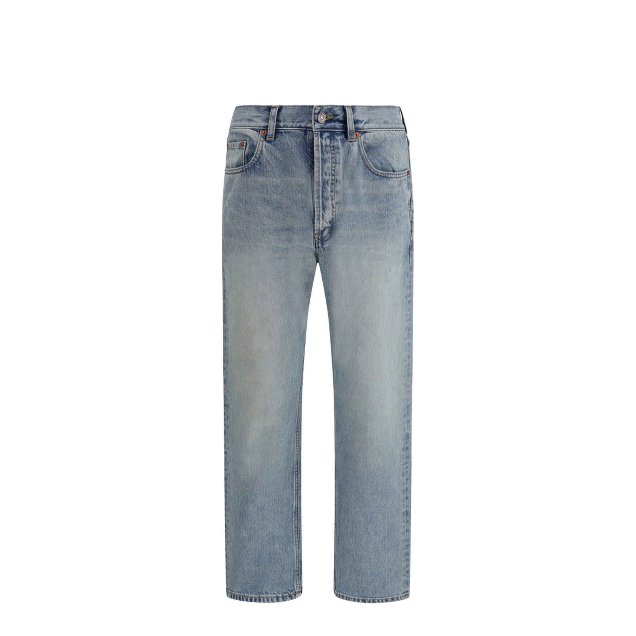 MAYFEYR - Saint Laurent - Cotton Denim Jeans With Stonewashed Finish - 795478Y35AQ