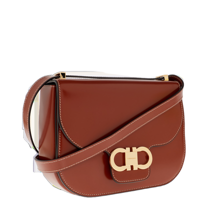 MAYFEYR - Ferragamo - Leather Handbag - 219867DOUBLEGFL789540DARKCOGNAC