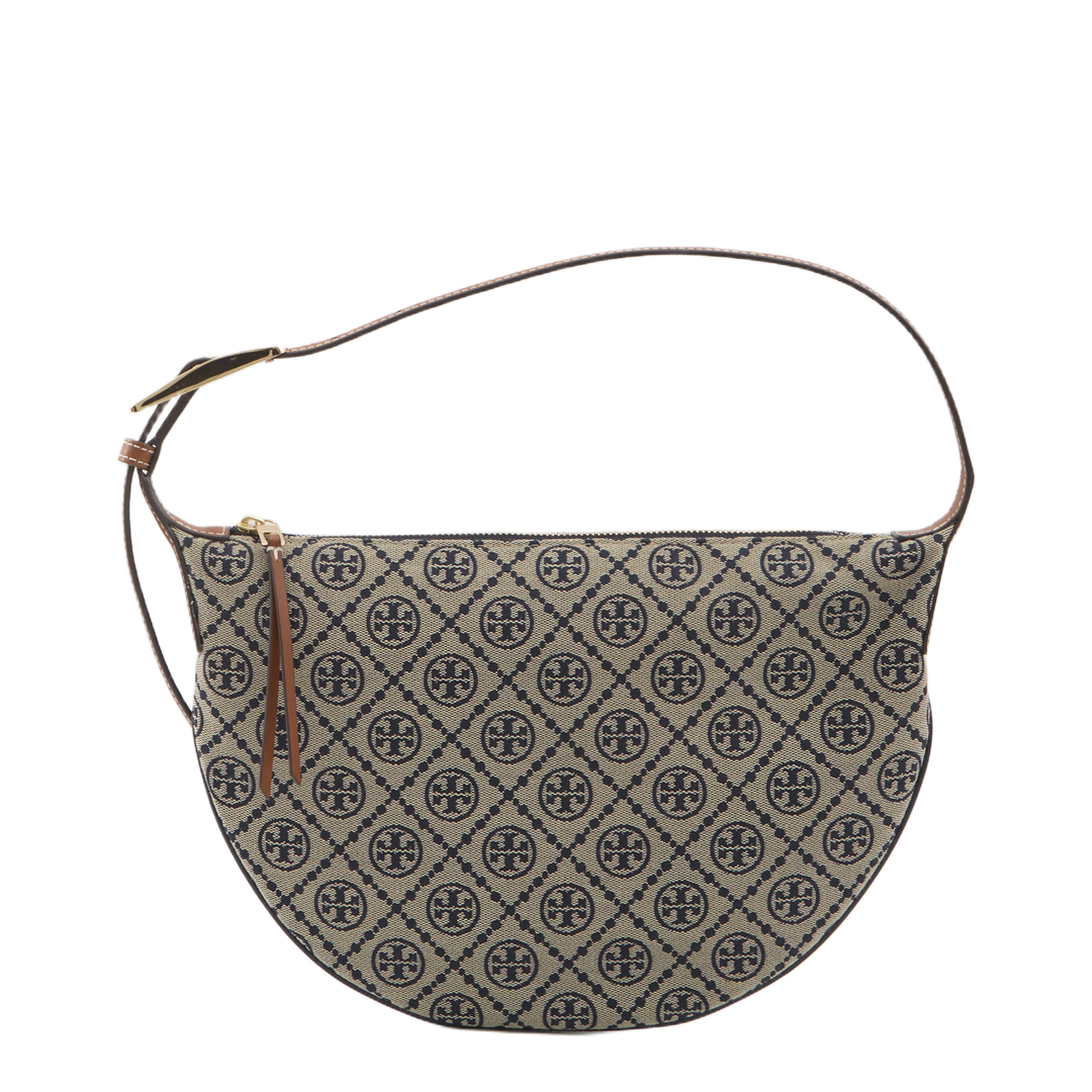 Hobo Bag in Cotton Fabric and Polyester Jacquard