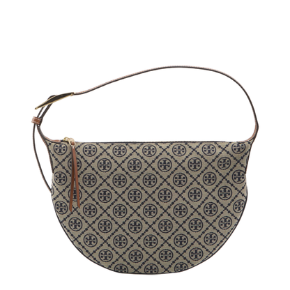 Hobo Bag in Cotton Fabric and Polyester Jacquard