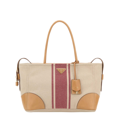 MAYFEYR - Prada - Sand Canvas Large Shopping Bag - 1BG6592ZPWF0B67
