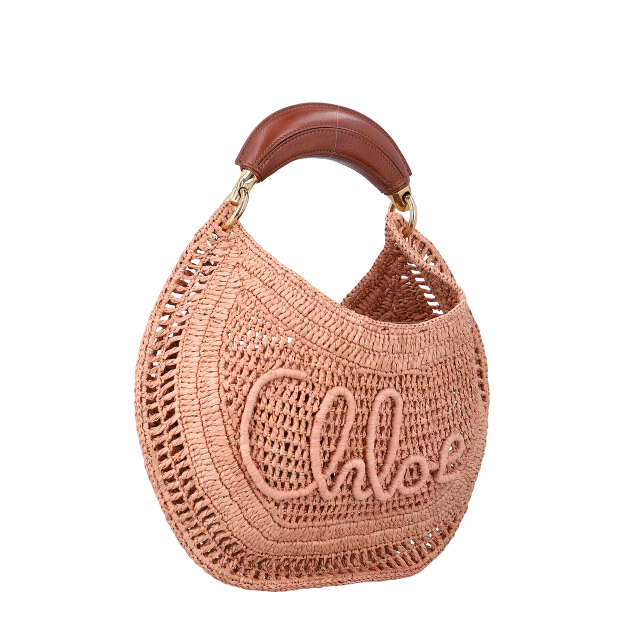 Summer Banana Raffia Hobo Bag - Summery Beige
