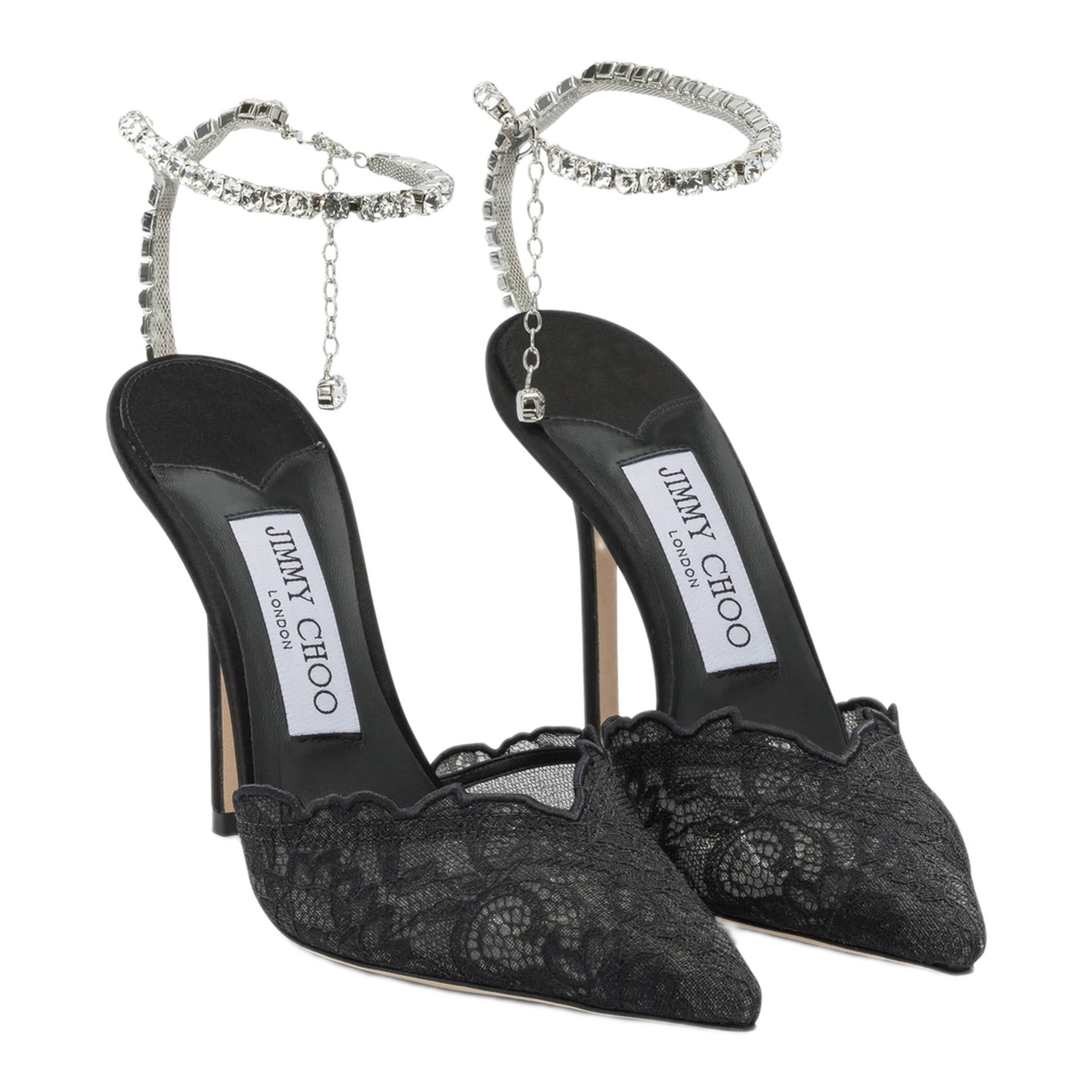 MAYFEYR - Jimmy Choo - Saeda 100Mm Pumps - SAEDA100GQVBLACKCRYSTAL