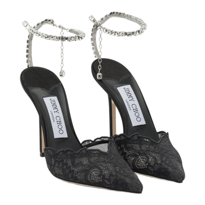 MAYFEYR - Jimmy Choo - Saeda 100Mm Pumps - SAEDA100GQVBLACKCRYSTAL