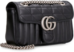 GG Marmont Mini Shoulder Bag, Silver Hardware