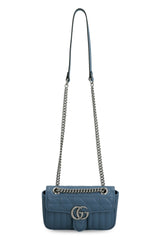 GG Marmont Mini Shoulder Bag, Silver Hardware