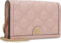 Gg Matelassé Chain Wallet Light Pink