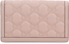 Gg Matelassé Chain Wallet Light Pink