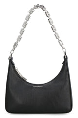 Mini Moon Cut Out Shoulder Bag, Silver Hardware