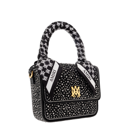 Handbag with shimmering crystals
