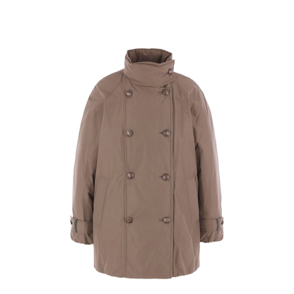 Brown Double-Breasted Coat