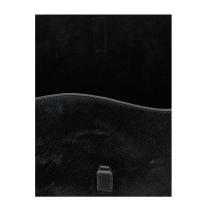 Le 5 À 7 Small Pony-Effect Leather Shoulder Bag - Black
