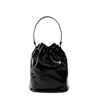 Duet Bucket Bag in Black Naplak