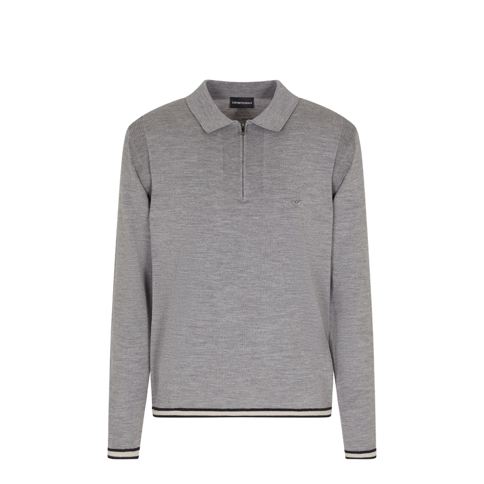 Polo-Shirt Collar Jumper in Pure Virgin Wool