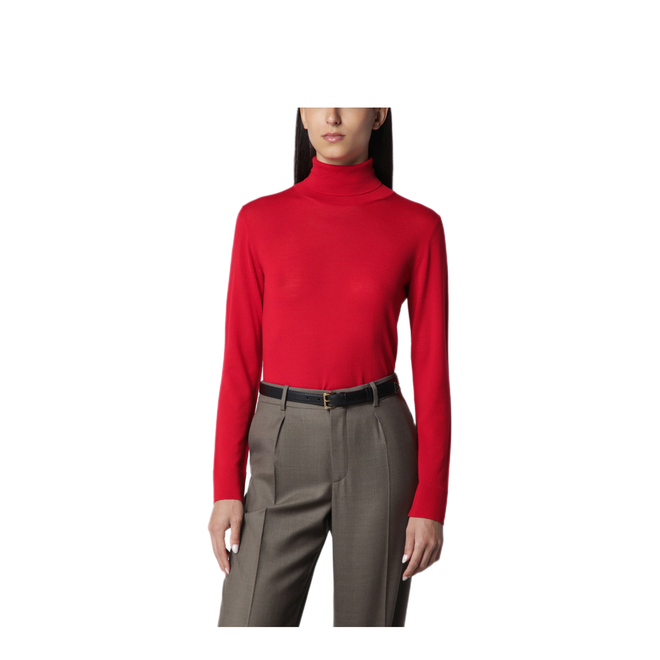 MAYFEYR - Róhe - Red Fine Knit Wool And Cashmere Turtleneck - 420-23-342WO600