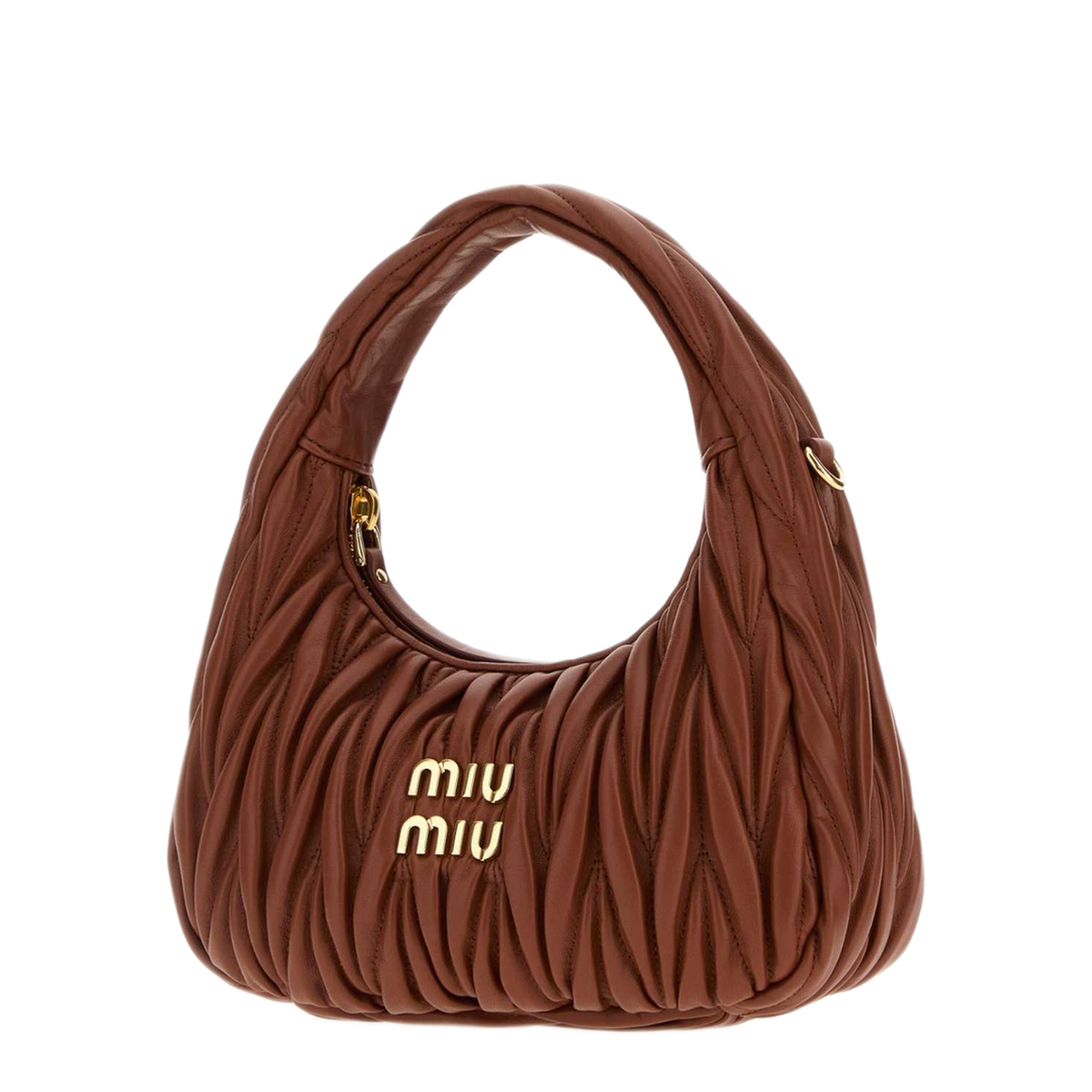 MAYFEYR - Miu Miu - Hobo Bag Wander In Nappa Quilted - 5BC125VOOYAN88F0033