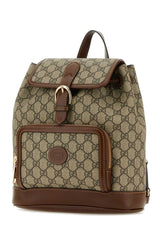 GG Interlocking Backpack, Gold Hardware