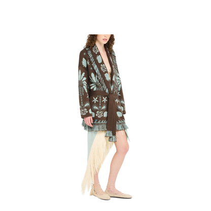 Echoes Of The Island Cardigan Sandal Wood-Wave