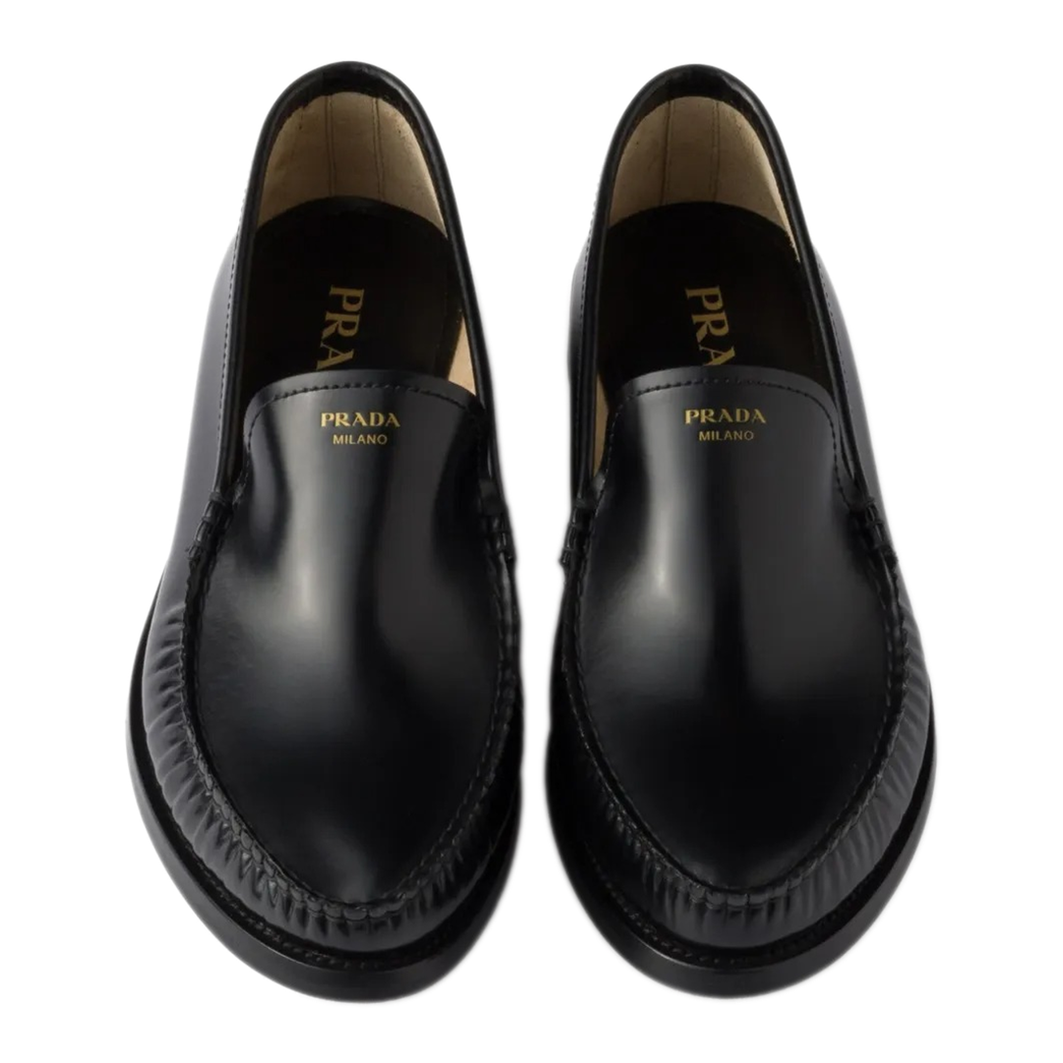 MAYFEYR - Prada - Brushed Fumé Leather Loafers - 1D991NFA020P39F0002
