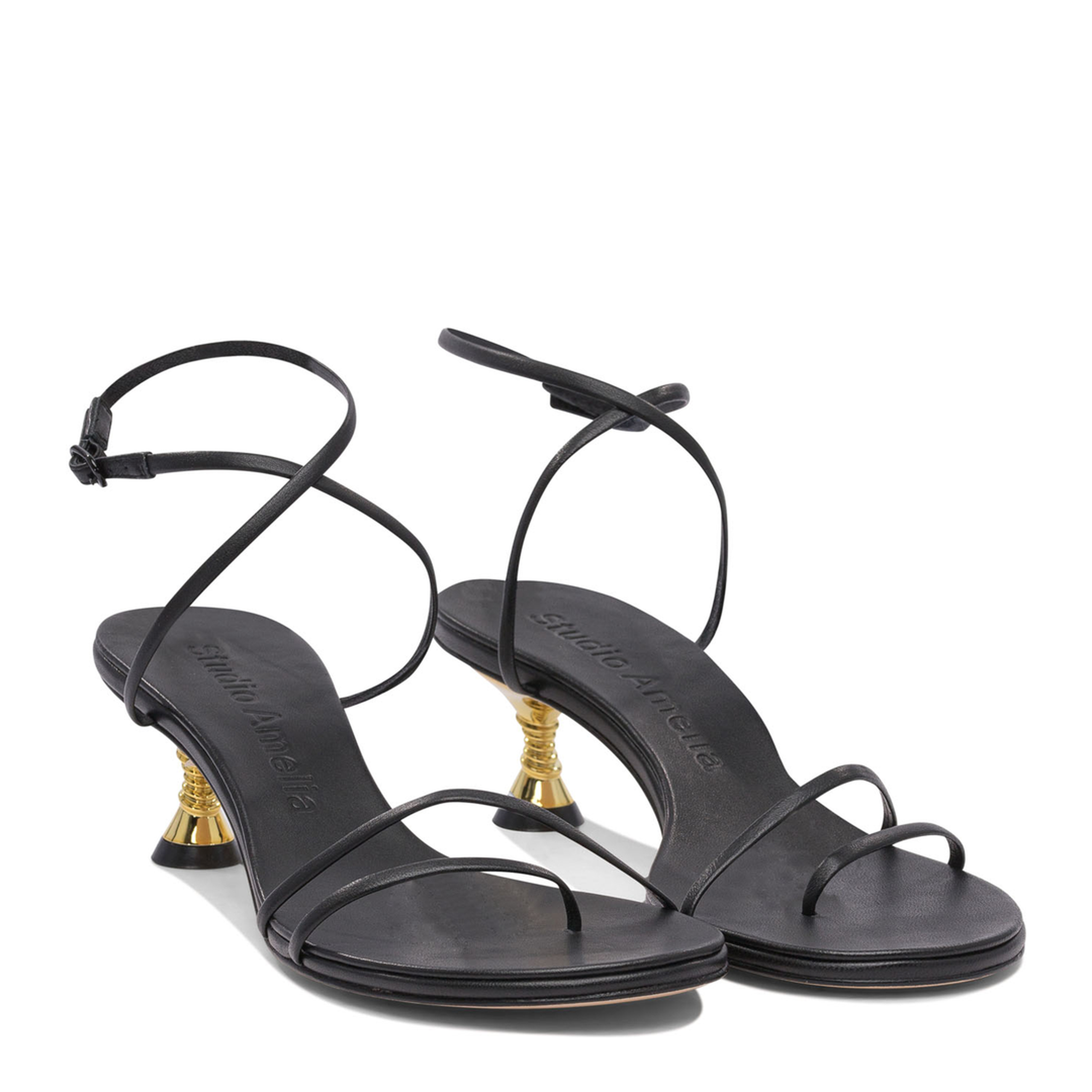 MAYFEYR - Studio Amelia - Helix 50Mm Heeled Sandals - F850CFSHELIX50BLK