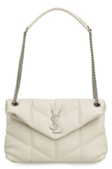 Puffer Small Shoulder Bag, Silver Hardware