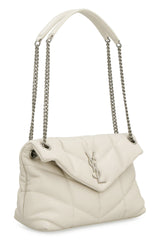 Puffer Small Shoulder Bag, Silver Hardware