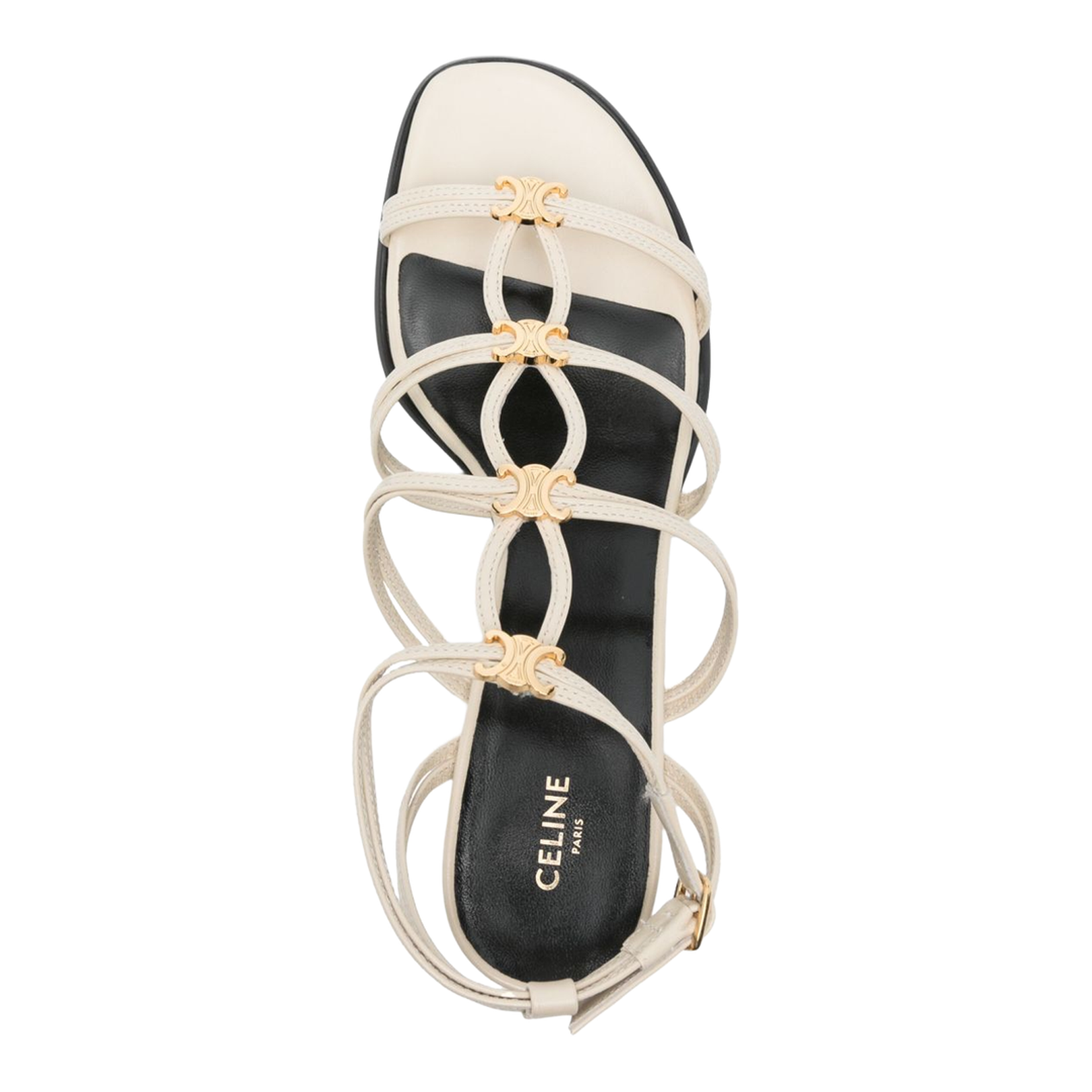 Buckle-Fastening Ankle Strap Low Block Heel