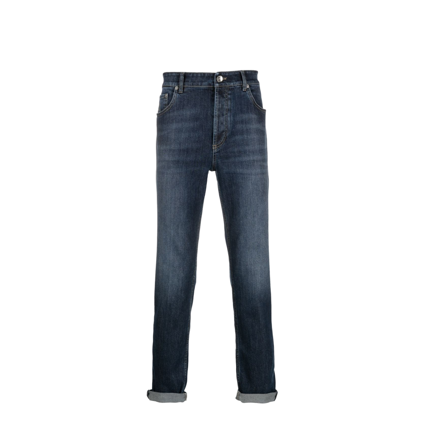 Logo Embroidery Stretch Jeans