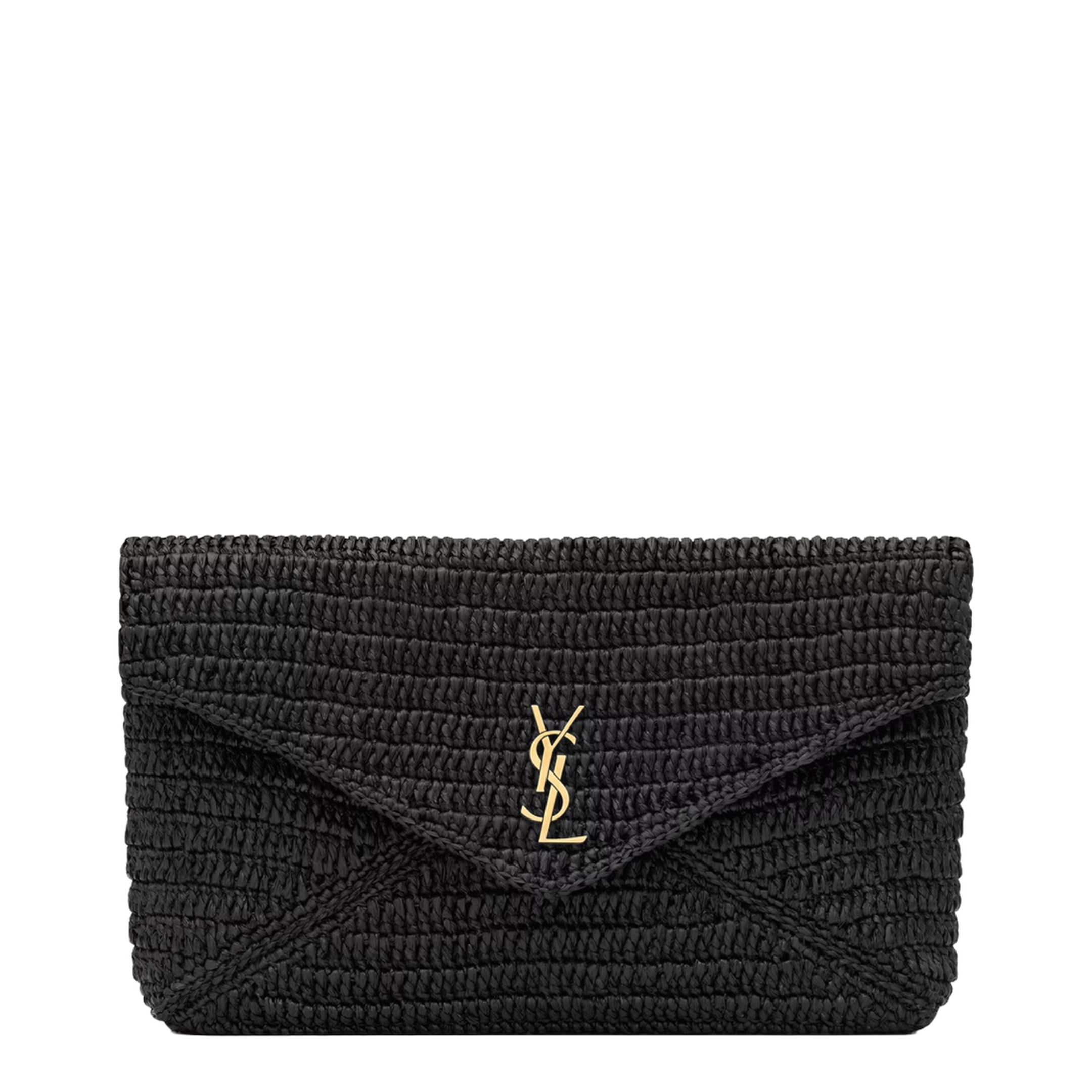 Large Envelope Pouch in Raffia