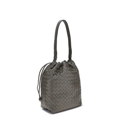 Cypress Coloured Bucket Bag in Intrecciato