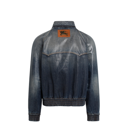 MAYFEYR - Burberry - Coated Denim Aviator Jacket In Mid Blue - 8121597174990A1322