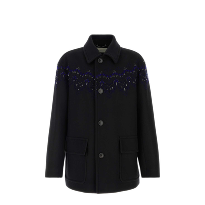 MAYFEYR - Dries Van Noten - Randale Black Wool Blend Coat - 2620202404216900