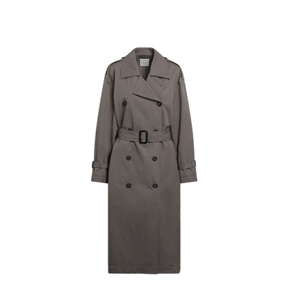 MAYFEYR - Toteme - Taupe Double-Breasted Cotton-Blend Trench Coat - 252-WRO0197FB0410079