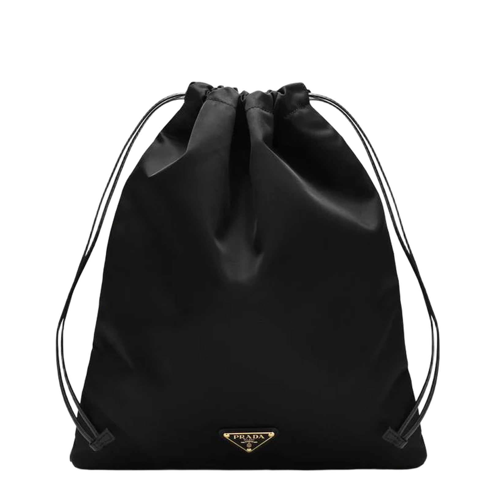 Black Re-Nylon and Saffiano Shoulder Bag