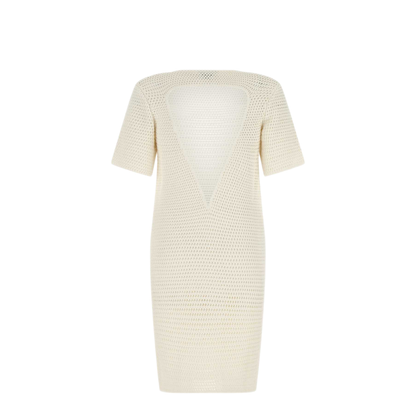 MAYFEYR - Bottega Veneta - Ivory Crochet Dress - 685527V1OK02945