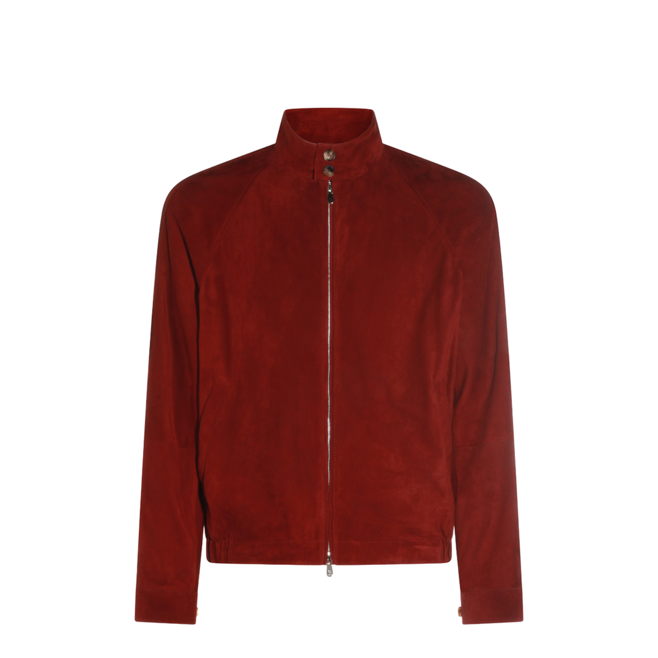 Stand-Collar Suede Jacket
